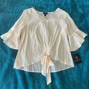 NWT I.N. Studio Cream Blouse